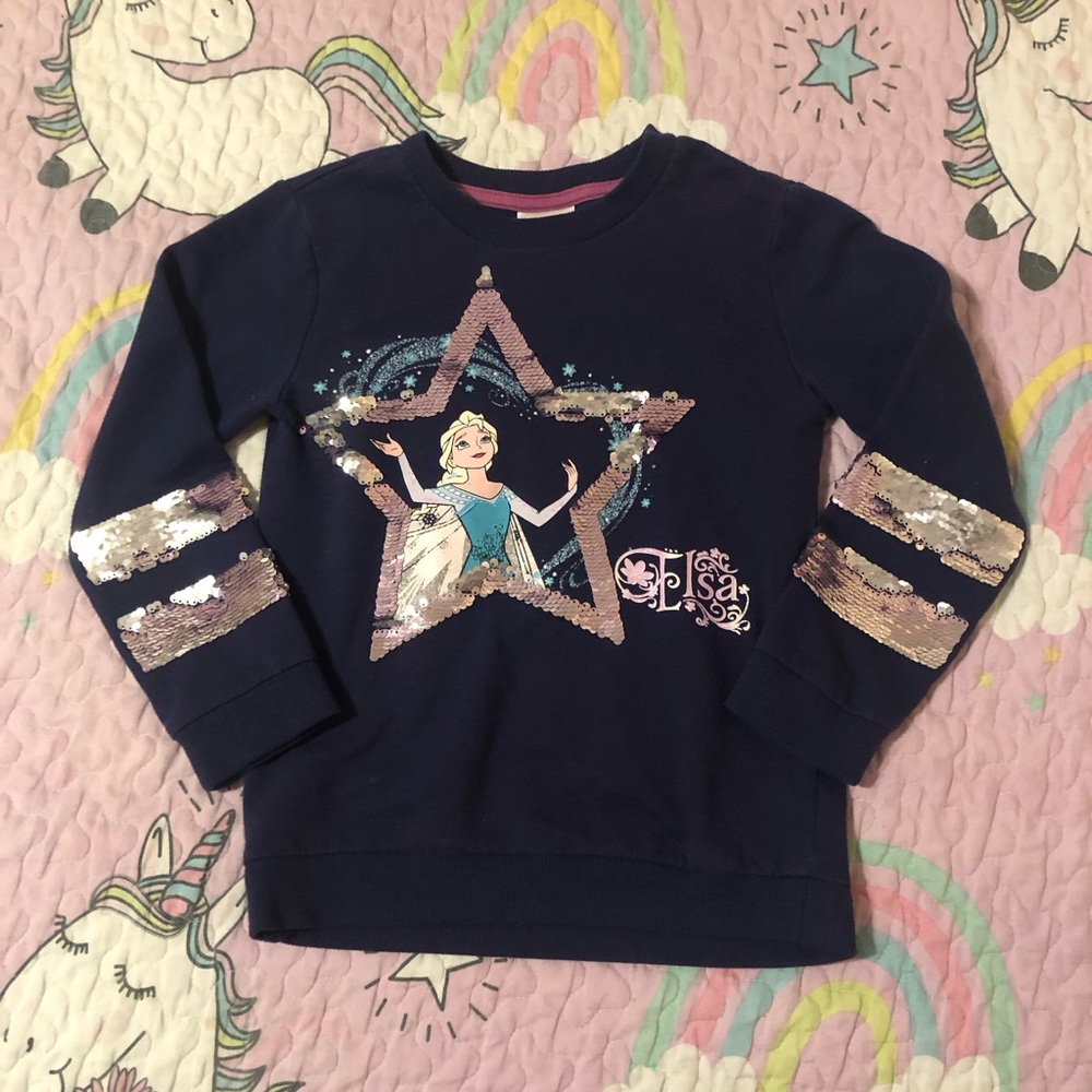 Disney Frozen Elsa Sweatshirt with Sequins